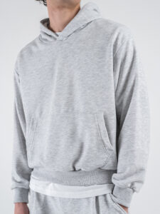 Completo tuta over leggero con felpa cappuccio boxy fit + pantalone baggy AD2122 Grigio Nike (7)
