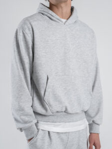 Completo tuta over leggero con felpa cappuccio boxy fit + pantalone baggy AD2122 Grigio Nike (8)