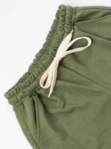 Completo tuta over leggero con felpa cappuccio boxy fit + pantalone baggy AD2122 Muschio (2)