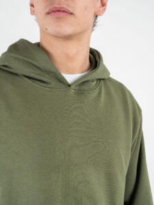 Completo tuta over leggero con felpa cappuccio boxy fit + pantalone baggy AD2122 Muschio (3)