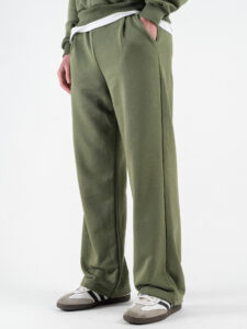 Completo tuta over leggero con felpa cappuccio boxy fit + pantalone baggy AD2122 Muschio (6)