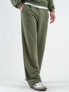 Completo tuta over leggero con felpa cappuccio boxy fit + pantalone baggy AD2122 Muschio (7)