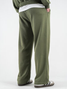 Completo tuta over leggero con felpa cappuccio boxy fit + pantalone baggy AD2122 Muschio (9)