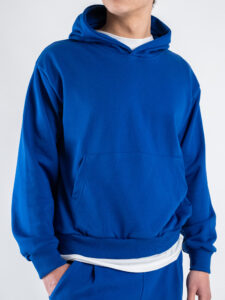 Completo tuta over leggero con felpa cappuccio boxy fit + pantalone baggy AD2122 Royal (6)