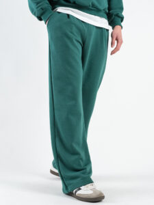 Completo tuta over leggero con felpa cappuccio boxy fit + pantalone baggy AD2122 Verde (7)