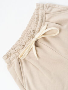 ESTASI Completo tuta over leggero con felpa cappuccio boxy fit + pantalone baggy AD2122 Avorio (2)