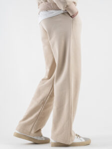 ESTASI Completo tuta over leggero con felpa cappuccio boxy fit + pantalone baggy AD2122 Avorio (4)