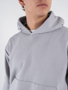 ESTASI Completo tuta over leggero con felpa cappuccio boxy fit + pantalone baggy AD2122 Ferro (5)