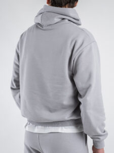 ESTASI Completo tuta over leggero con felpa cappuccio boxy fit + pantalone baggy AD2122 Ferro (6)