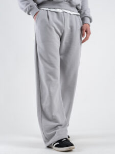 ESTASI Completo tuta over leggero con felpa cappuccio boxy fit + pantalone baggy AD2122 Ferro (8)