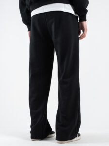 ESTASI Completo tuta over leggero con felpa cappuccio boxy fit + pantalone baggy AD2122 Nero (1)