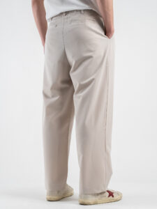 ESTASI Pantalone leggero gamba larga con elastico in vita YAMAL Beige (6)