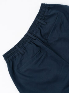 ESTASI Pantalone leggero gamba larga con elastico in vita YAMAL Blu (1)