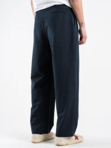 ESTASI Pantalone leggero gamba larga con elastico in vita YAMAL Blu (6)