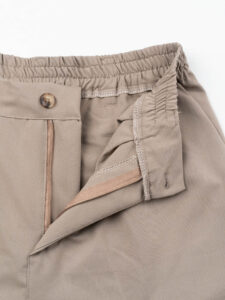 ESTASI Pantalone leggero gamba larga con elastico in vita YAMAL Fango (2)