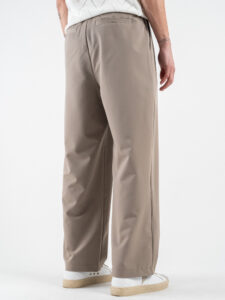 ESTASI Pantalone leggero gamba larga con elastico in vita YAMAL Fango (8)