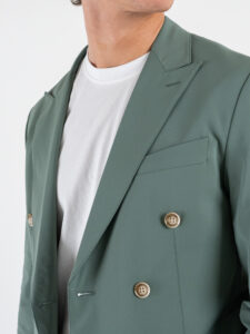 GIANNI LUPO Giacca doppiopetto da abito in tessuto tecnico GL3003TR Light Green (5)