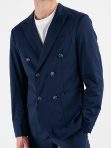 GIANNI LUPO Giacca doppiopetto da abito in tessuto tecnico GL3003TR Navy (2)