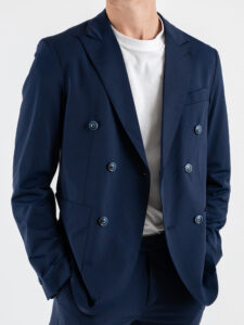 GIANNI LUPO Giacca doppiopetto da abito in tessuto tecnico GL3003TR Navy (5)