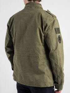 GIANNI LUPO Giacchetta sahariana leggera con rotture e patch GL351R Military (3)