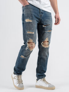 GIANNI LUPO Jeans carrot con schizzi e rotture GRANT GL6347FQ (1)