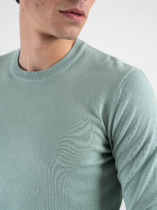 GIANNI LUPO Maglia girocollo leggera in viscosa GL512S Menta (1)