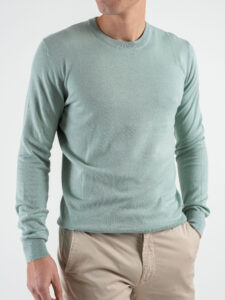 GIANNI LUPO Maglia girocollo leggera in viscosa GL512S Menta (2)