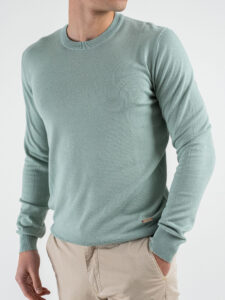 GIANNI LUPO Maglia girocollo leggera in viscosa GL512S Menta (3)