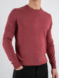 GIANNI LUPO Maglia girocollo leggera in viscosa GL512S Rosso India (1)