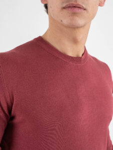 GIANNI LUPO Maglia girocollo leggera in viscosa GL512S Rosso India (2)