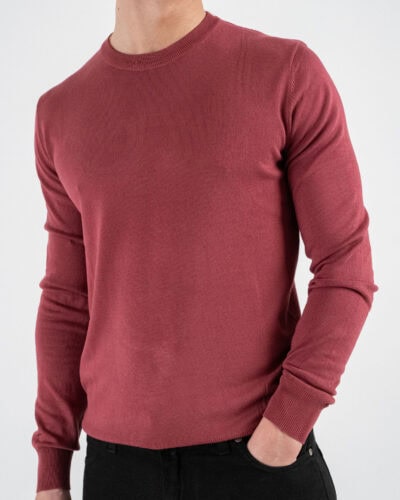 GIANNI LUPO Maglia girocollo leggera in viscosa GL512S Rosso India 3 Home