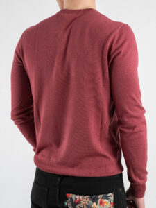 GIANNI LUPO Maglia girocollo leggera in viscosa GL512S Rosso India (4)