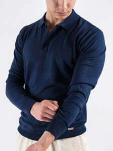 GIANNI LUPO Polo leggera in viscosa GL33762 Navy (1)