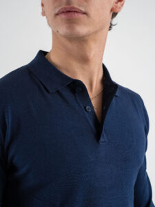 GIANNI LUPO Polo leggera in viscosa GL33762 Navy (3)