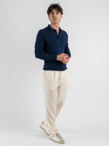 GIANNI LUPO Polo leggera in viscosa GL33762 Navy (5)