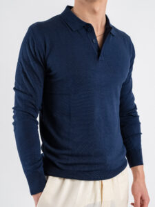 GIANNI LUPO Polo leggera in viscosa GL33762 Navy (6)