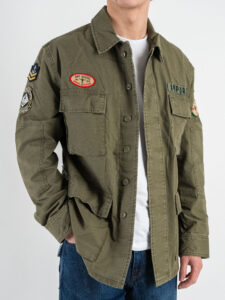 Giacchetta sahariana leggere con patch DENNISO3 Militare