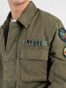 Giacchetta sahariana leggere con patch DENNISO3 Militare3