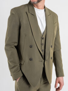 IMPERIAL Giacca doppiopetto da abito JZ2OJBQ Army (9)