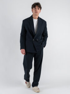 IMPERIAL Giacca over un petto e mezzo JZ1MJBQ Navy (4)