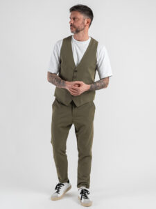 IMPERIAL Gilet da abito L810JBQ Army (2)