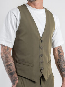 IMPERIAL Gilet da abito L810JBQ Army (6)