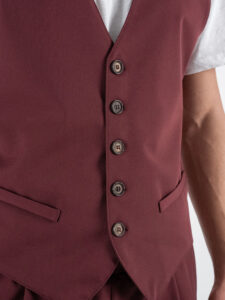 IMPERIAL Gilet da abito L810JBQ Indian red (2)