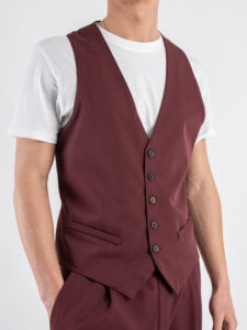 IMPERIAL Gilet da abito L810JBQ Indian red (4)