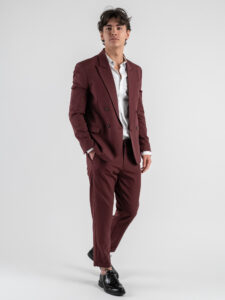 IMPERIAL Pantalone chinos da abito PWB0JBQ Indian red (1)