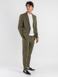 IMPERIAL Pantalone chinos da abito con gamba lunga PD3JJBQ Armyjpg (2)