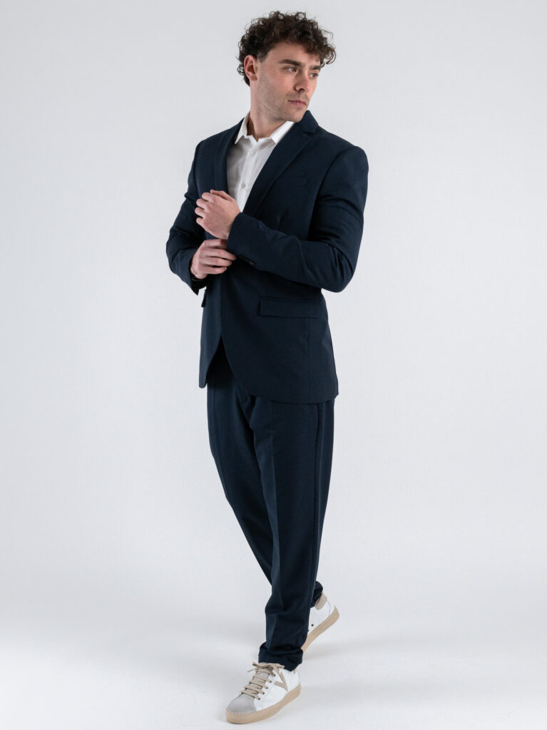 IMPERIAL Pantalone chinos da abito con gamba lunga PD3JJBQ Navy 2 1 Abiti