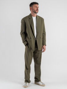 IMPERIAL Pantalone da abito baggy PD3MJBQ Army (1)