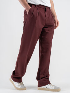 IMPERIAL Pantalone da abito baggy PD3MJBQ Indian red (2)