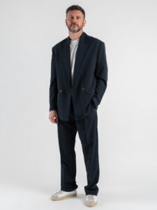 IMPERIAL Pantalone da abito baggy PD3MJBQ Navy (1)